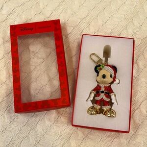 Disney Baublebar Mickey Mouse Santa Christmas keychain